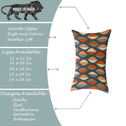 Soft Touch Luxurious Ethnic Printed Cotton Canvas Rectangular Cushion Cover Set of 2
